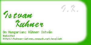 istvan kuhner business card