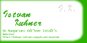 istvan kuhner business card